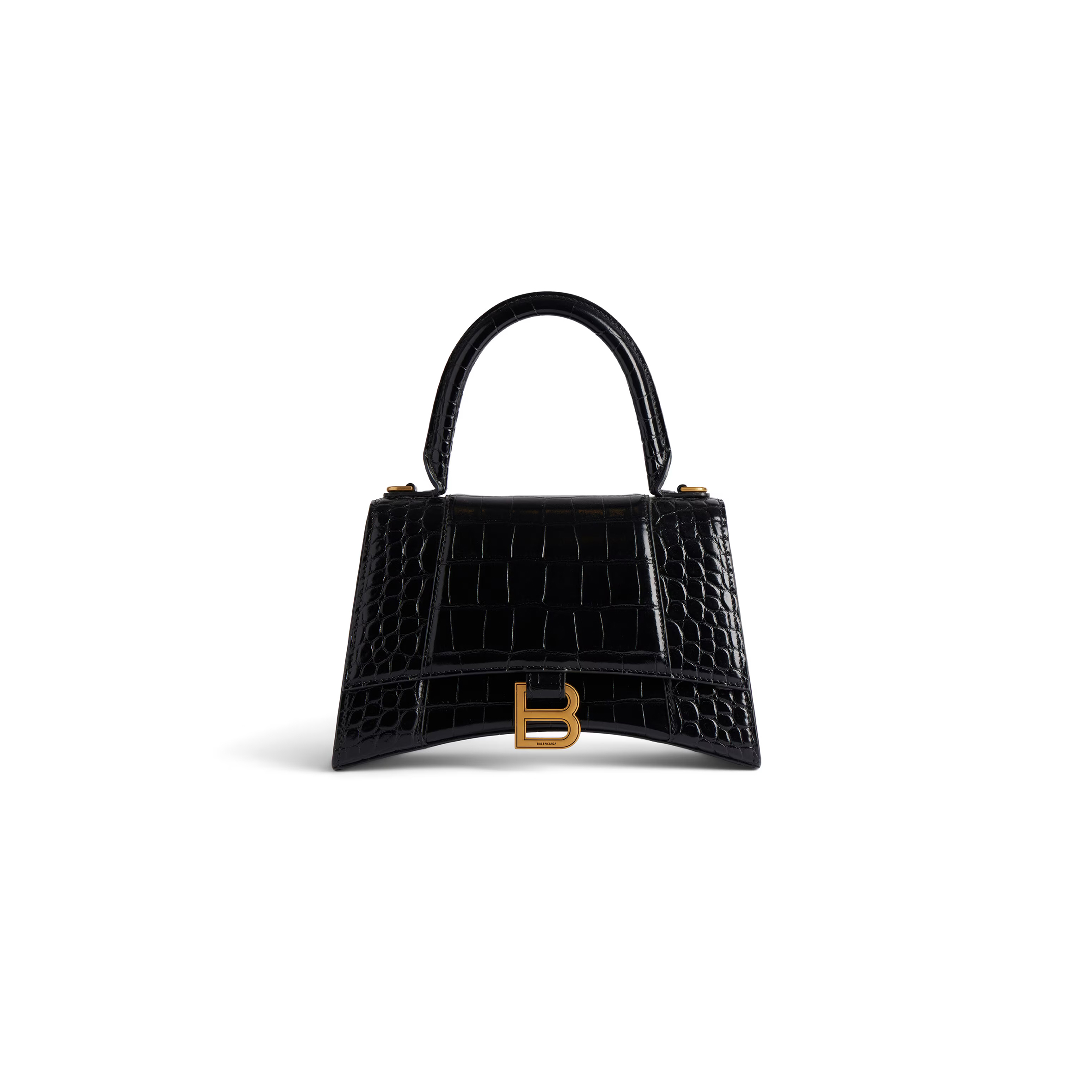 BALENCIAGA WOMEN'S HOURGLASS HANDBAG SMALL IN BLACK 5935461LRGM1000 (22.9*15*9.9cm)